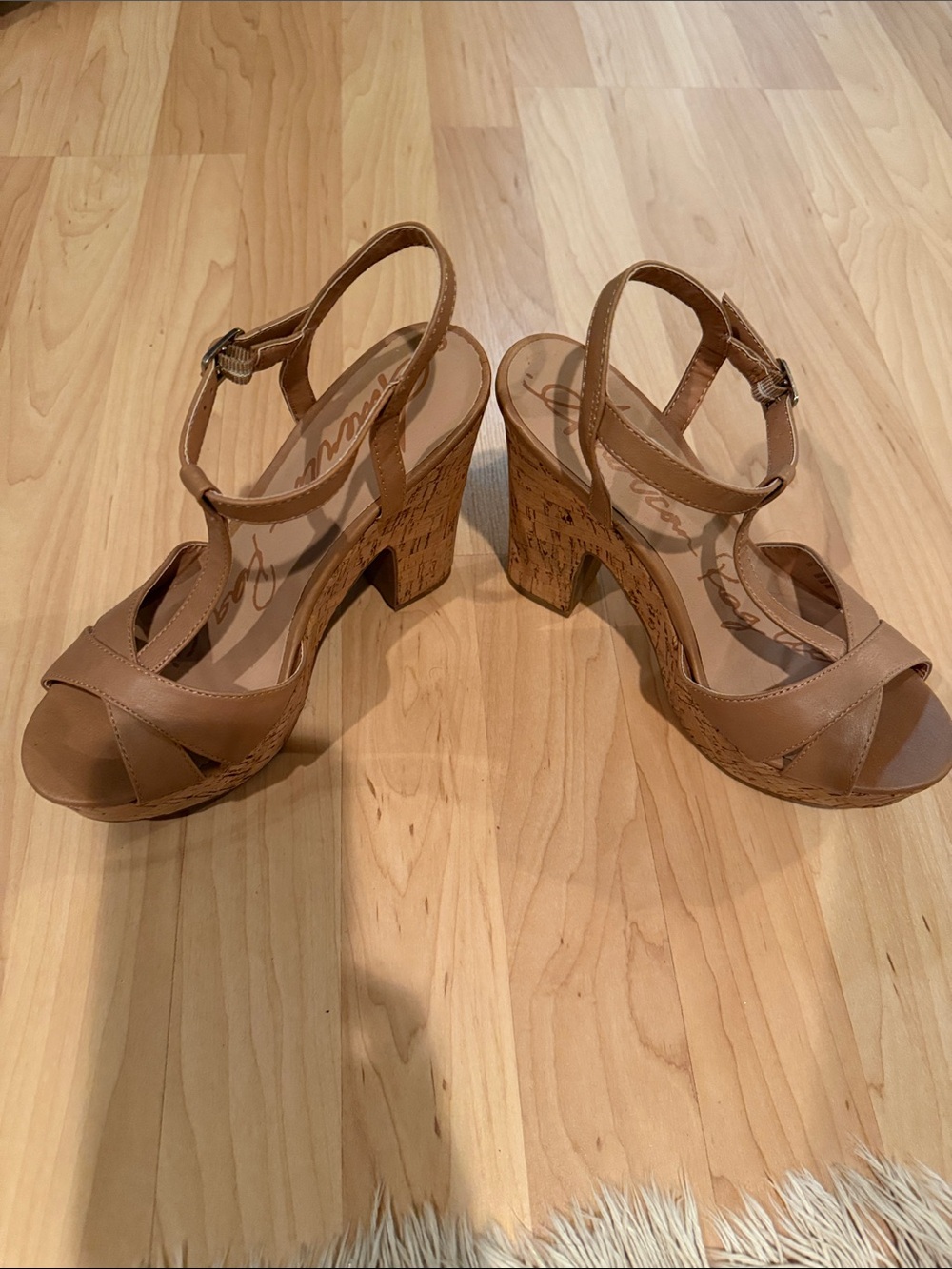 American Rag Tan Cork Platform Wedge Sandals. Never Worn!